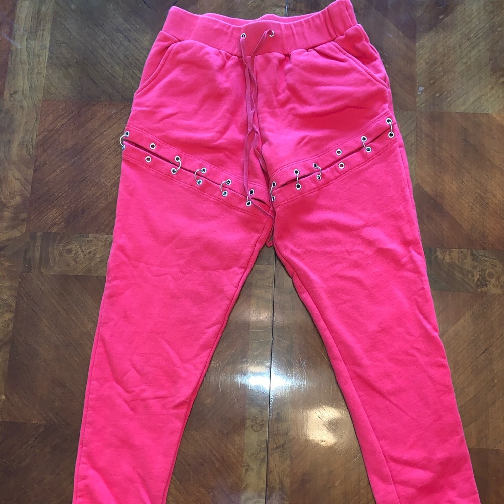 Red joggers